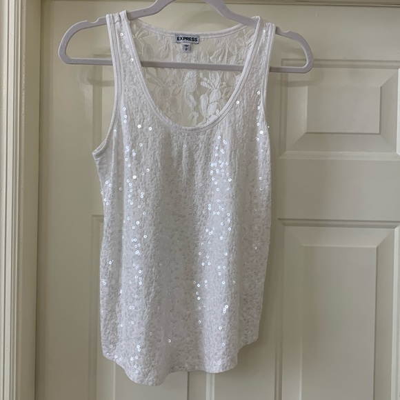 SALE ⚡️Sexy and Dressy Express Sequin & Lace Tank Top - Picture 1 of 6